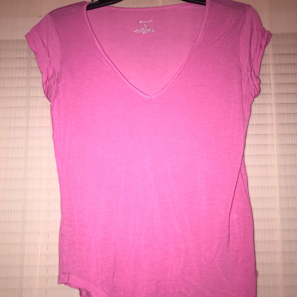 Basic Pink Jennifer Lopez V-Neck